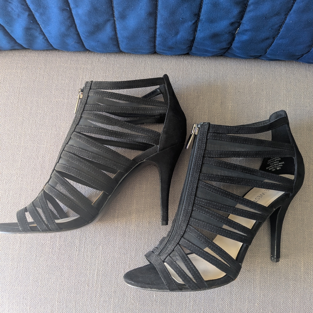 Nine West - Sexy Black Strappy Heels 9.5